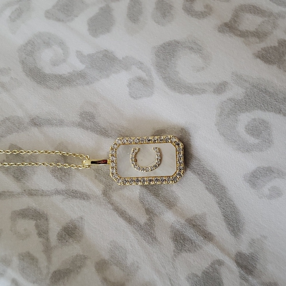 Melinda Maria double sided love letter necklace "C".